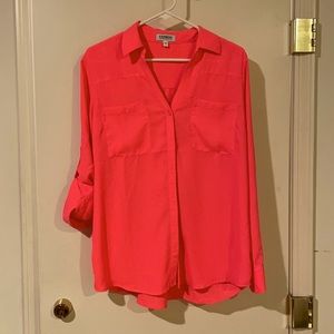 Bright pink blouse